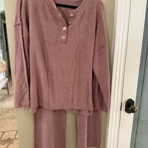 Amazon Women's Pink Knit Jumpsuit